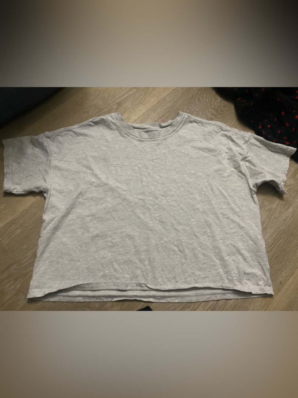 Calvin Klein Light Gray Crop Tee